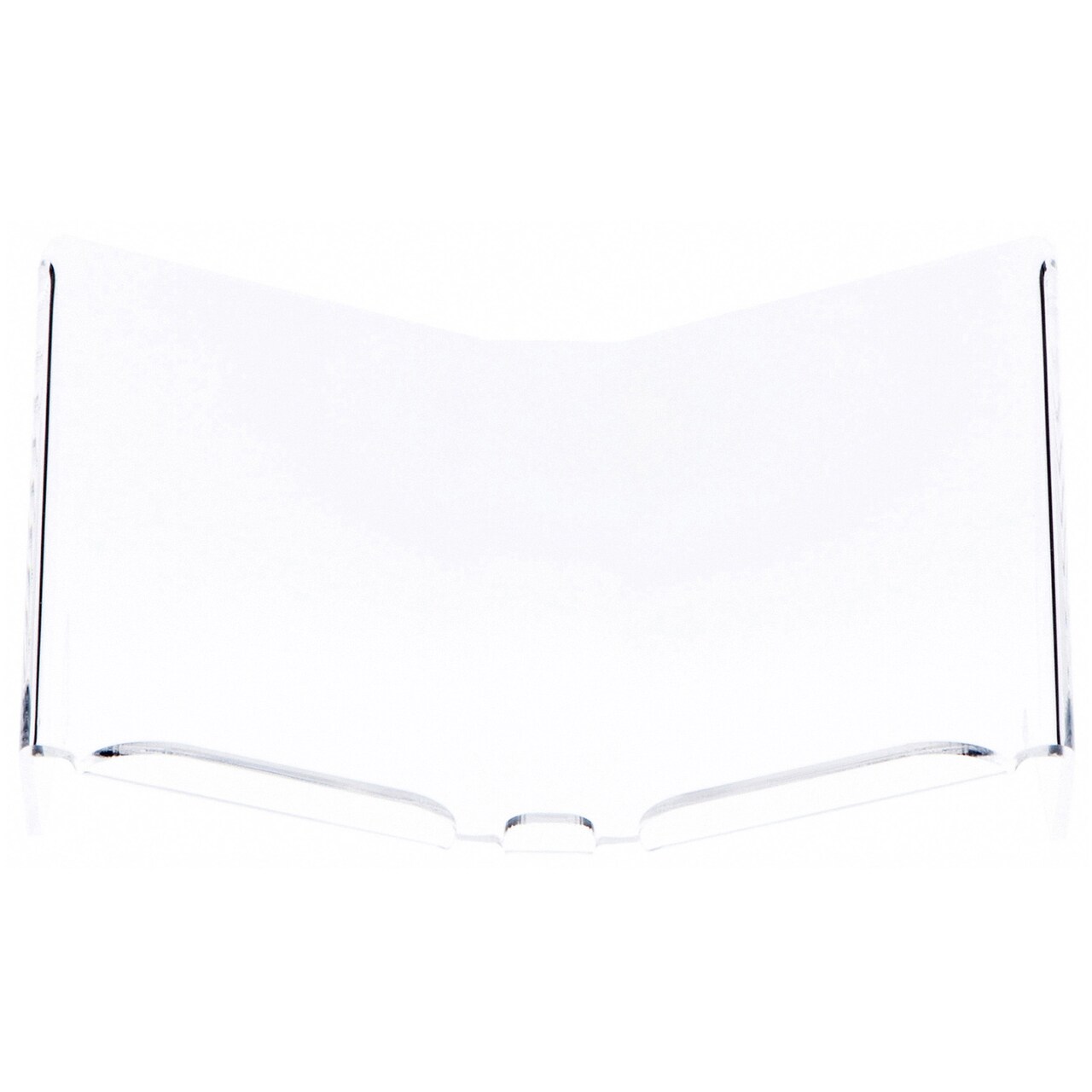 Plymor Clear Acrylic Open Book Display Stand with 1" Ledge, Tilted